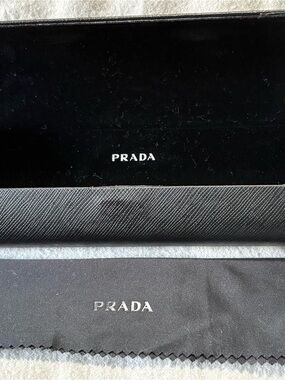 Prada Black Eyewear Case with Logo Cloth